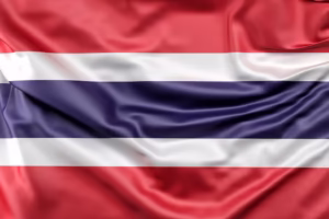 Flag of Thailand with red, white, and blue horizontal stripes - biochemazone