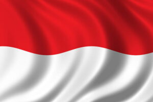 Flag of Indonesia with red and white horizontal stripes - biochemazone