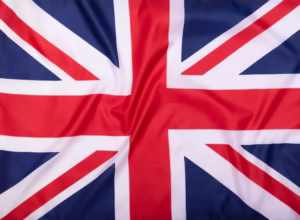 Flag of the United Kingdom with the red, white, and blue Union Jack design - biochemazone