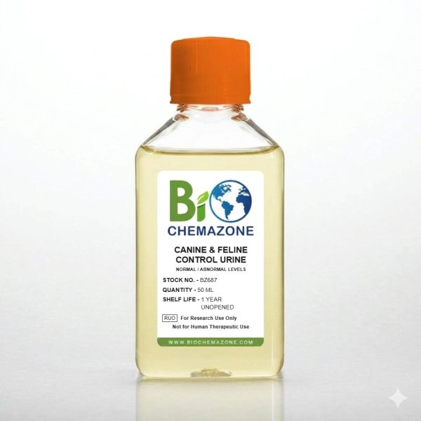 Canine and Feline Urinalysis Control Urines BZ687 – BioChemazone normal and abnormal dog and cat control urines, 50 mL bottle