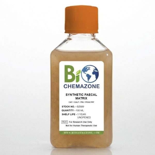 Synthetic Faecal Matrices BZ689 – BioChemazone feline, calf, swine and poultry faecal simulant for veterinary test development, 100 mL bottle