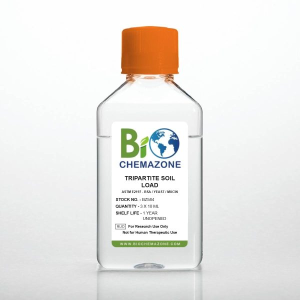 Tripartite Soil Load ASTM E2197 BZ584 – BioChemazone BSA, yeast extract and mucin kit for disinfectant carrier testing