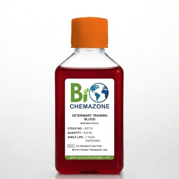 Veterinary Training Blood BZ710 – BioChemazone non-biological blood for veterinary blood-draw trainers, 500 mL bottle