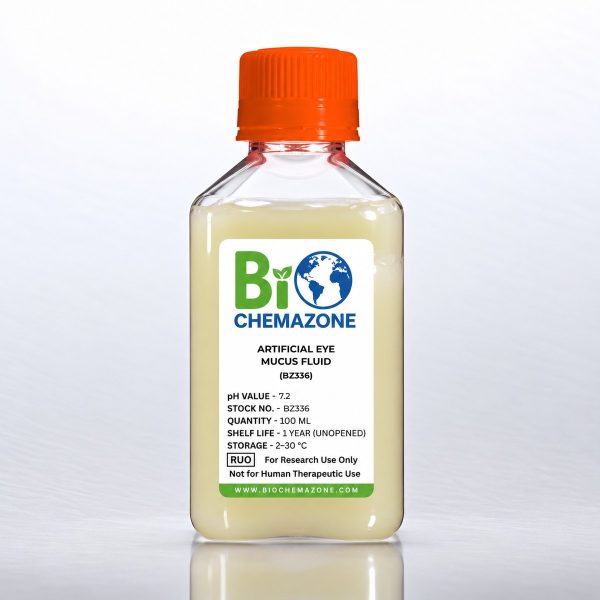 Artificial Eye Mucus Fluid BZ336 – BioChemazone synthetic eye mucus fluid pH 7.2, 100 mL bottle