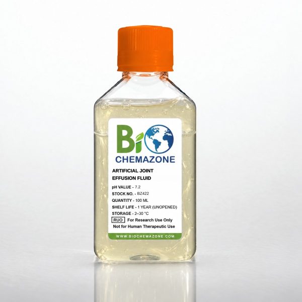 Artificial Joint Effusion Fluid BZ422 – BioChemazone synthetic joint effusion fluid pH 7.2, 100 mL bottle
