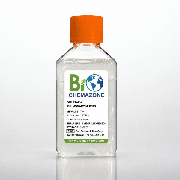 Artificial Pulmonary Mucus BZ365 – BioChemazone synthetic pulmonary mucus pH 7.0, 100 mL bottle