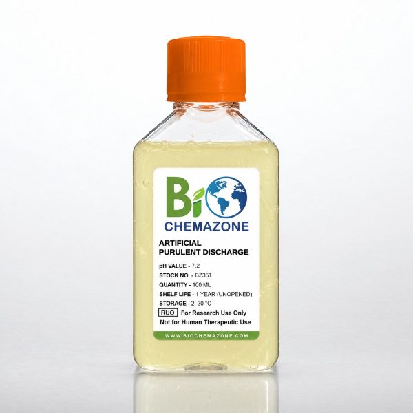 Artificial Purulent Discharge Fluid BZ351 – BioChemazone simulant pH 7.2, 100 mL bottle