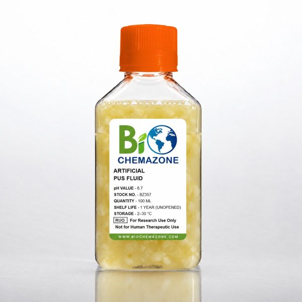 Artificial Pus Fluid BZ357 – BioChemazone yellowish simulated pus pH 6.7, 100 mL bottle