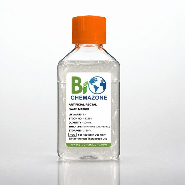 Artificial Rectal Swab Matrix BZ388 – BioChemazone rectal swab matrix pH 8.4, 100 mL bottle