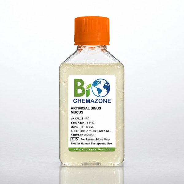 Artificial Sinus Mucus BZ412 – BioChemazone simulated sinus mucus pH 6.0, 100 mL bottle