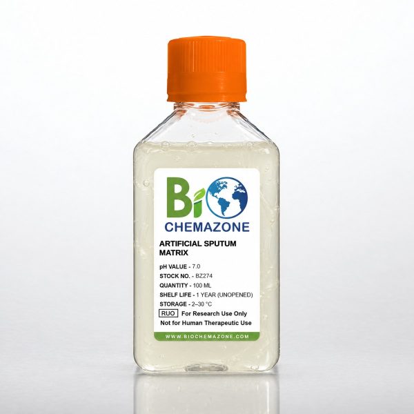 Artificial Sputum Matrix BZ274 – BioChemazone simulated sputum matrix pH 7.0, 100 mL bottle