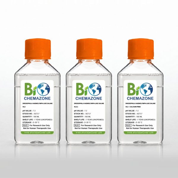 Drosophila Haemolymph-Like Saline HL3 and HL3.1 BZ717 – BioChemazone HL3, HL3.1 and calcium-free HL3 salines for larval NMJ electrophysiology, pH 7.2