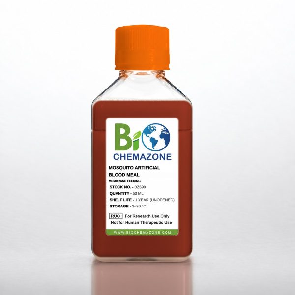 Mosquito Artificial Blood Meal BZ699 – BioChemazone blood substitute for mosquito membrane feeding, 50 mL bottle